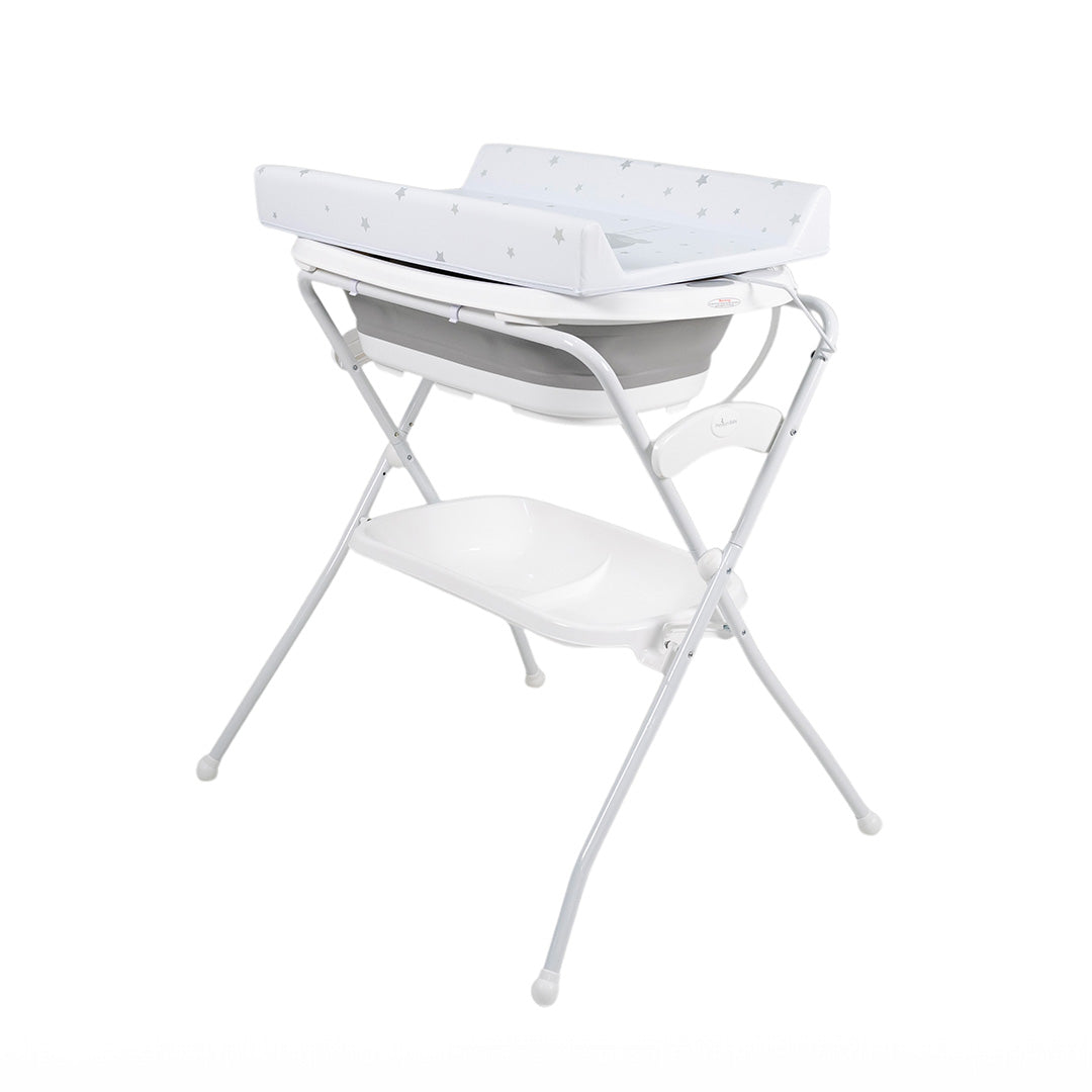 PREMIUM BABY TINA PLEGABLE PARA BEBES CON PATAS GRIS Y CAMBIADOR ALANA