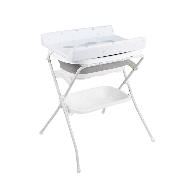 PREMIUM BABY TINA PLEGABLE PARA BEBES CON PATAS GRIS Y CAMBIADOR ALANA