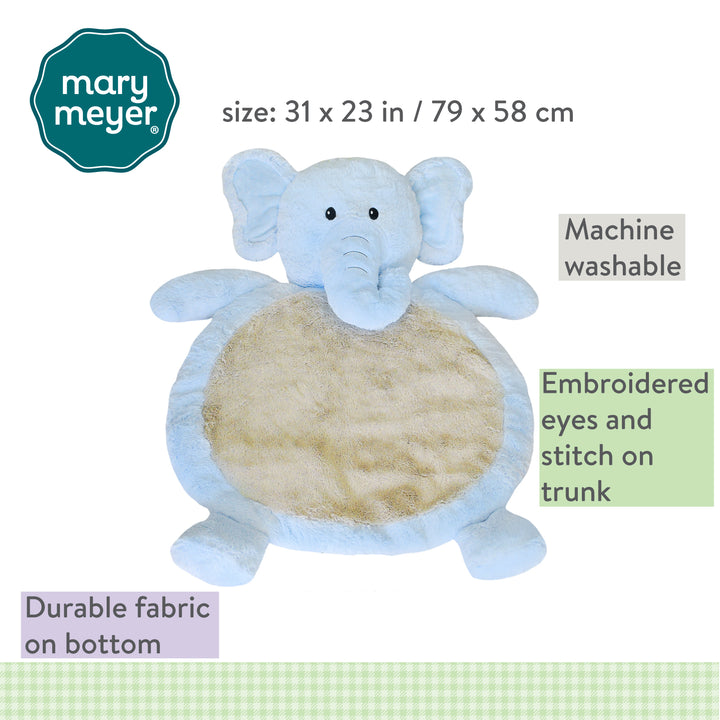 MARY MEYER ALFOMBRA BLUE ELEPHANT BABY MAT