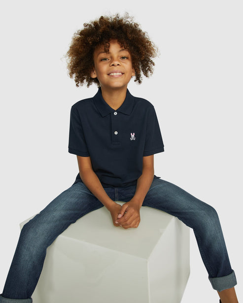 PSYCHO BUNNY NIÑO POLO CLASICO NVY