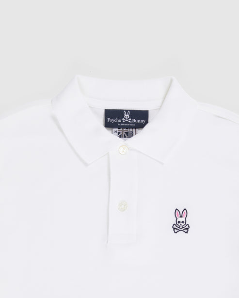 PSYCHO BUNNY NIÑO POLO CLASICO WHT