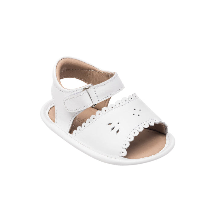 ELEPHANTITO BEBE NIÑA ZAPATO SCALLOPED WHITE