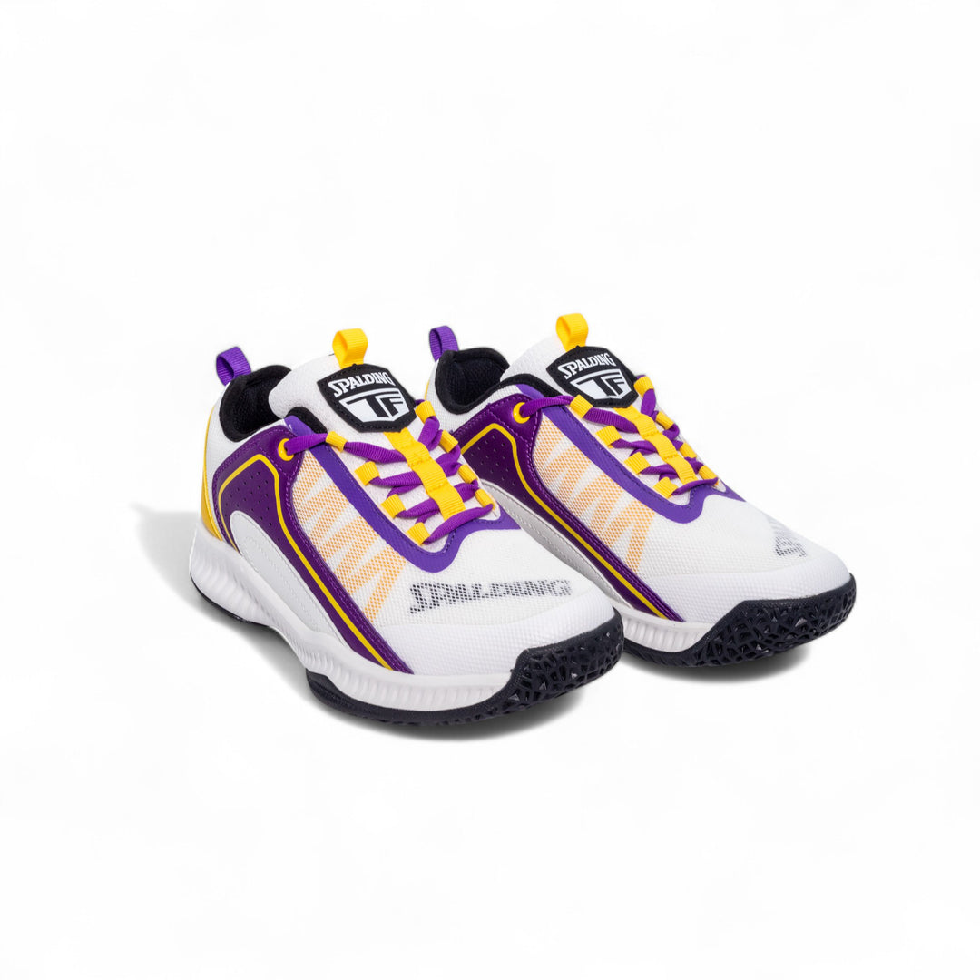 SPALDING NIÑO ZAPATILLA DUNKMASTER JR WHITE/PURPLE/YELLOW/BLACK