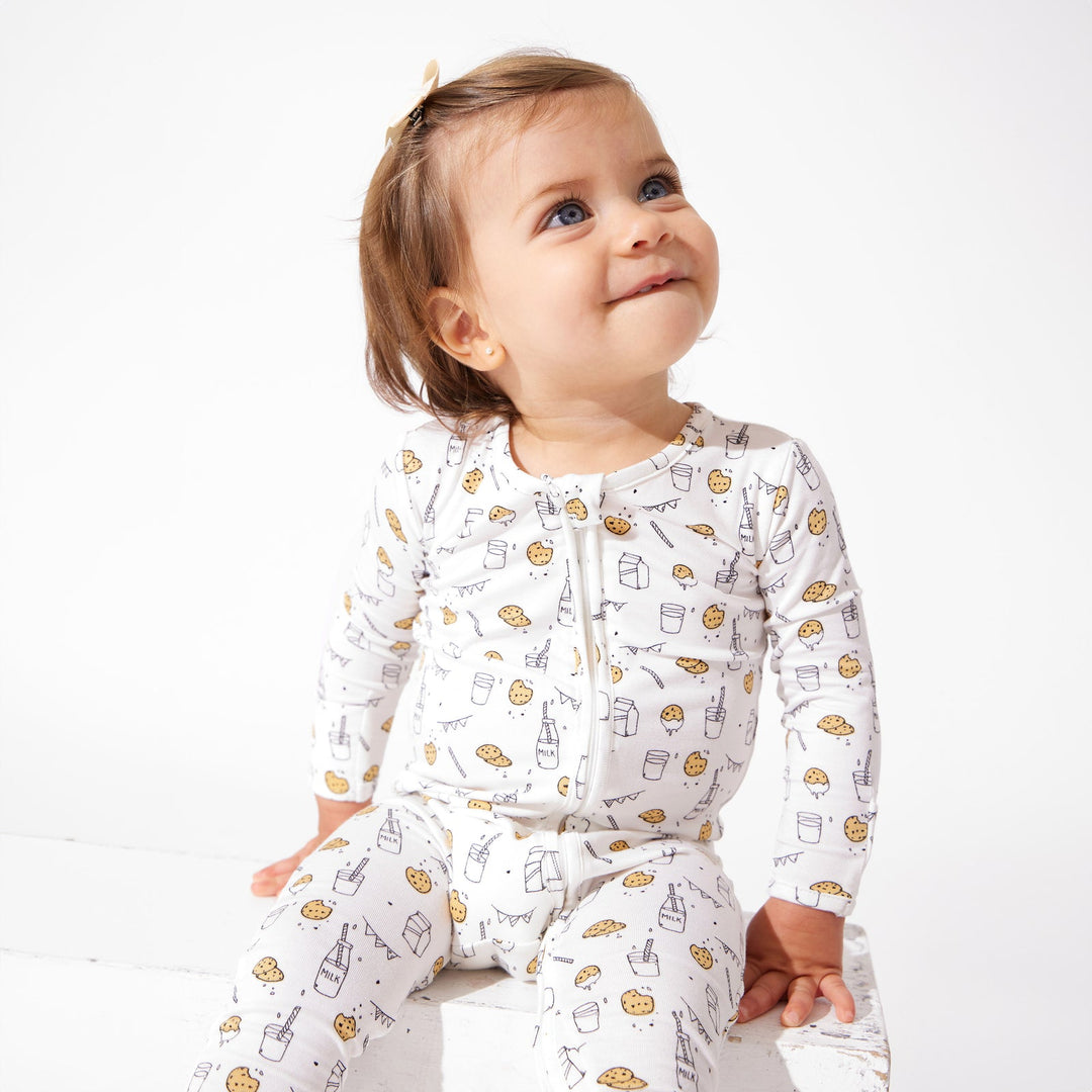 BELLABU BEAR NIÑA PIJAMA MILK & COOKIES BAMBOO