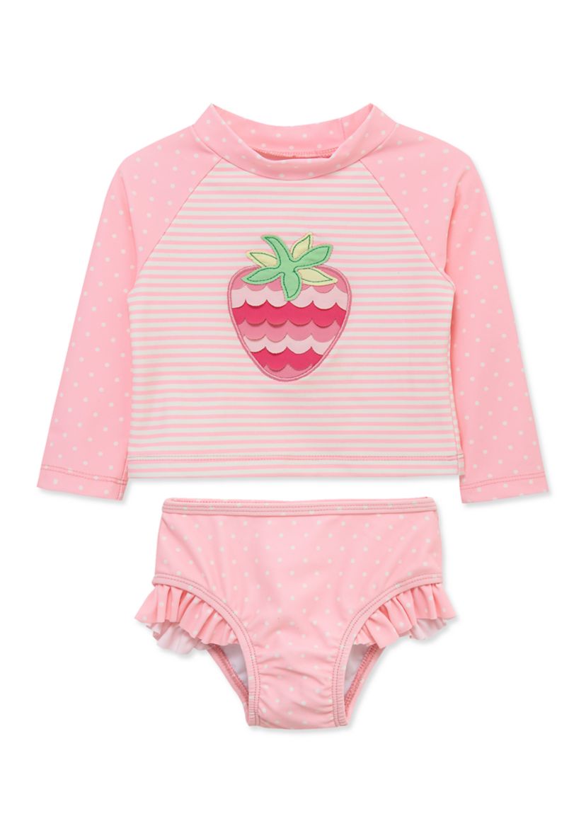 LITTLE ME NIÑA VESTIDO DE BAÑO STRAWBERRY 2PCS PINK