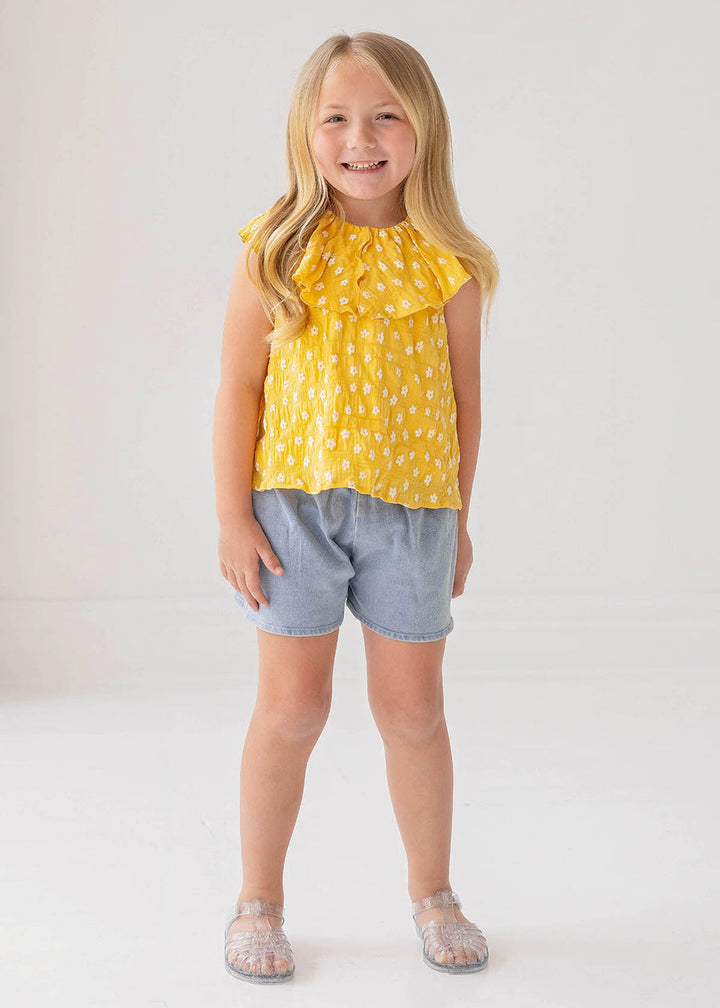 MABEL & HONEY NIÑA CONJ. DE SHORT MORNING SUNSHINE YELLOW