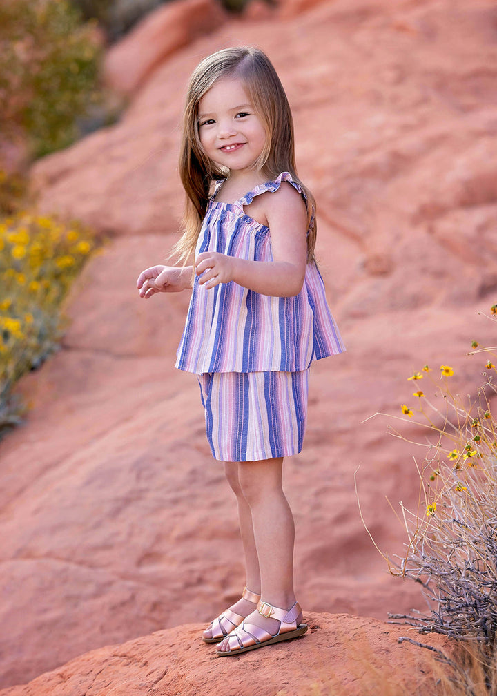 MABEL & HONEY NIÑA CONJ. DE SHORT RILEY ROSE PURPLE