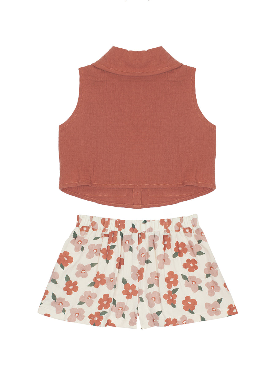 MABEL & HONEY NIÑA CONJ. DE SHORT MAVERY PINK