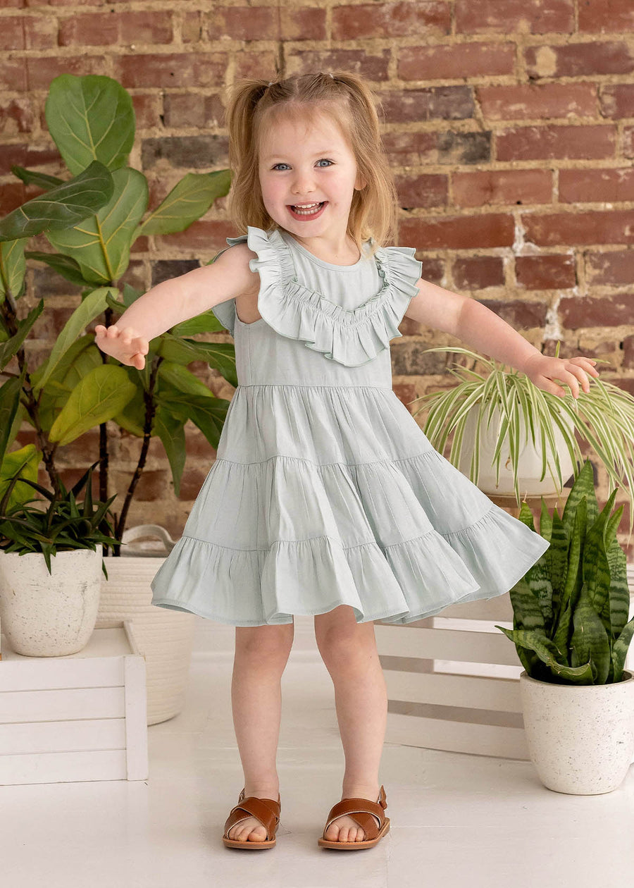 MABEL & HONEY NIÑA VESTIDO MILA GREEN