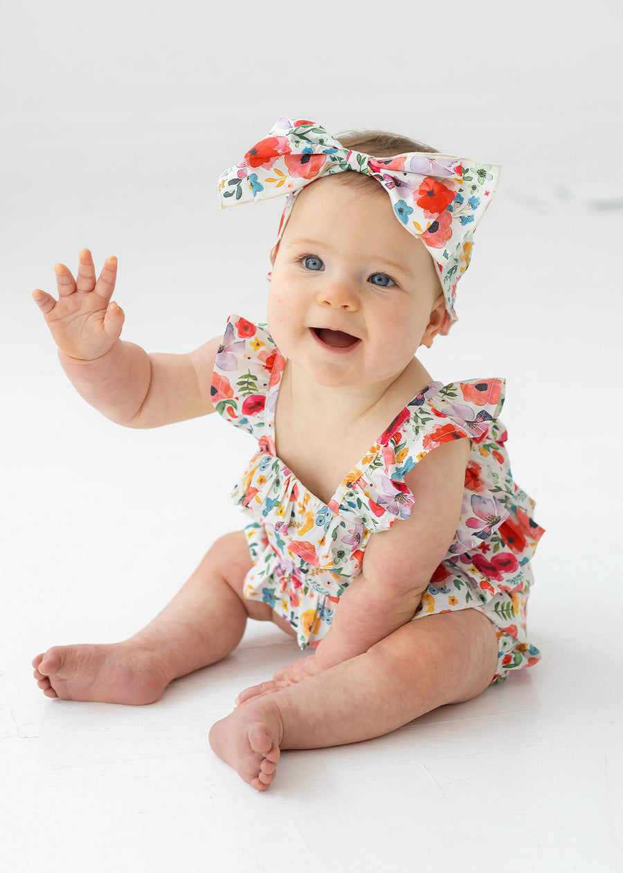 MABEL & HONEY BEBE NIÑA ROMPER DANCING PETALS MULTI