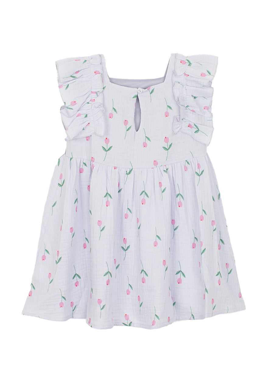 MABEL & HONEY NIÑA VESTIDO TINY TULIP PURPLE