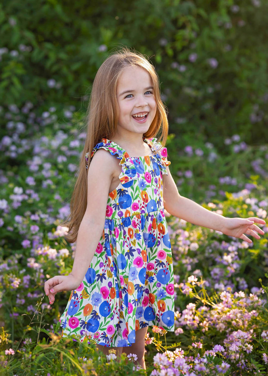 MABEL & HONEY NIÑA VESTIDO WILD FLOWERS MULTI