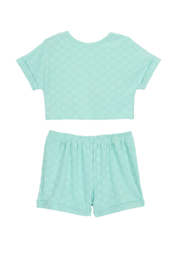 MABEL & HONEY NIÑA CONJ. DE SHORT BEACHSIDE BLUE