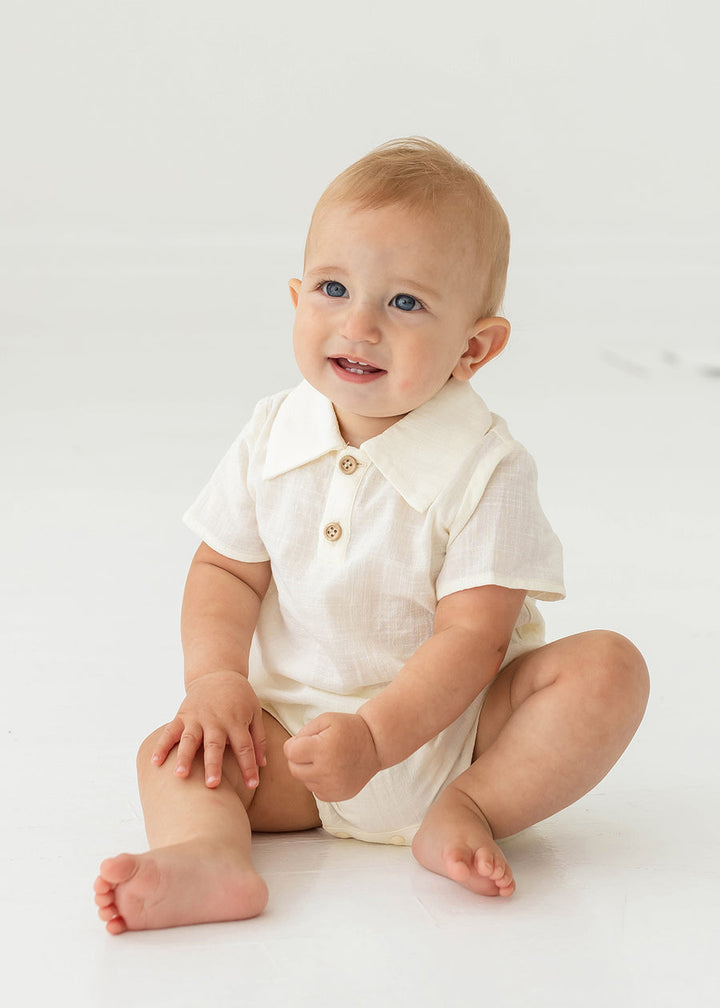 MABEL & HONEY BEBE NIÑO ROMPER NOAH WHITE