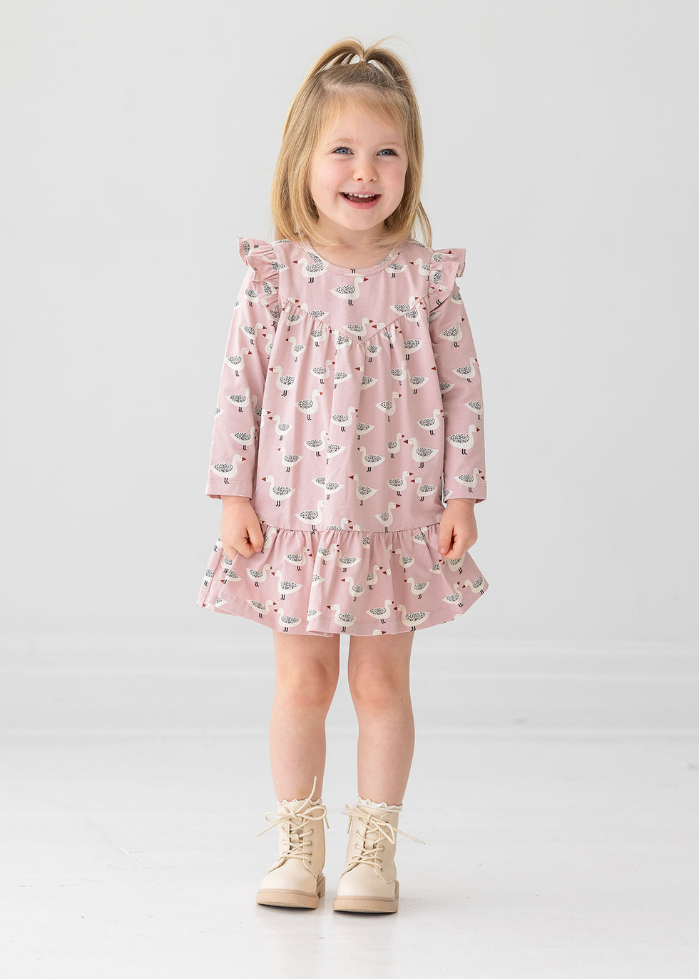 MABEL & HONEY NIÑA VESTIDO PINK DUCKY