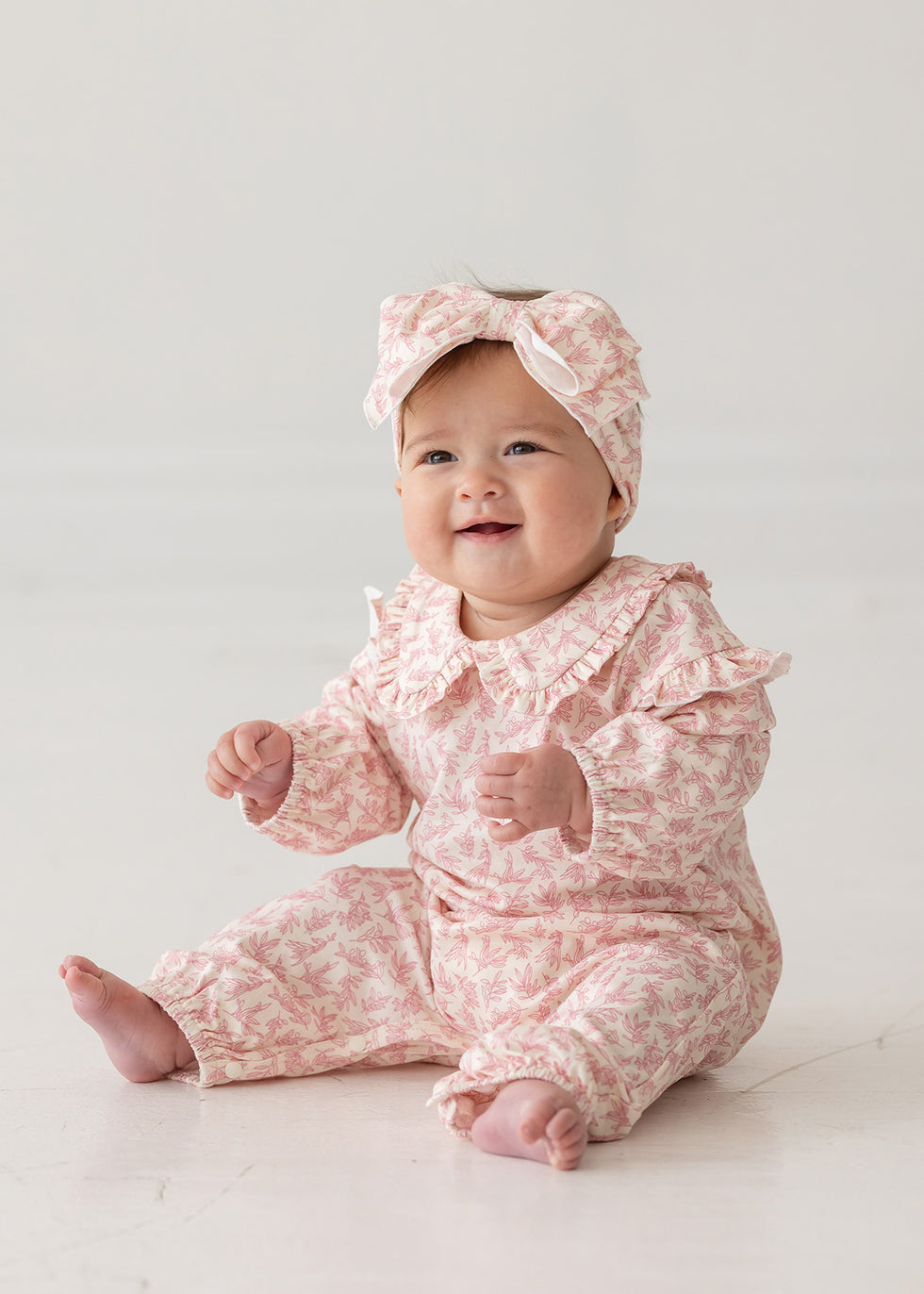 MABEL & HONEY BEBE NIÑA ROMPER PINK PRIMROSE