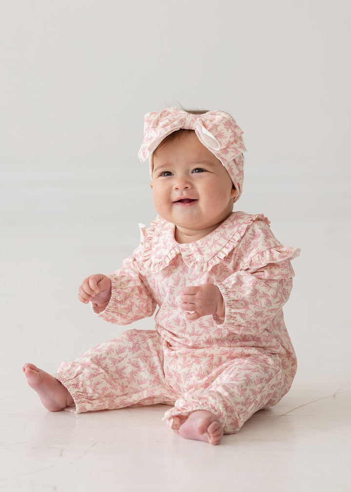 MABEL & HONEY BEBE NIÑA ROMPER PINK PRIMROSE