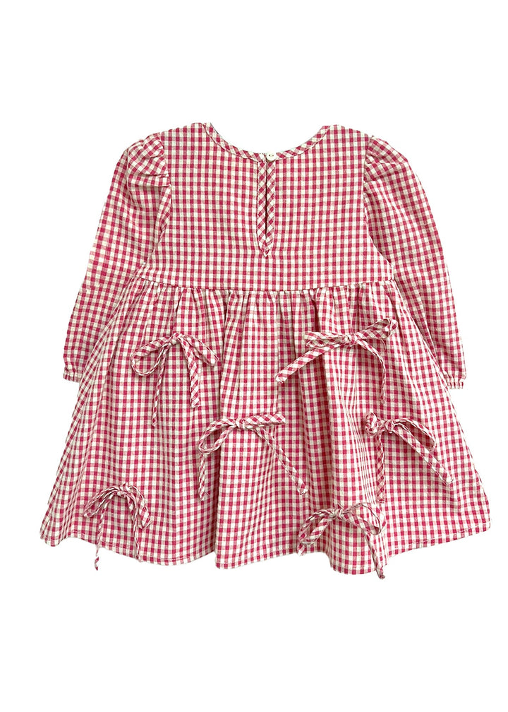 MABEL & HONEY NIÑA VESTIDO PINK BOW TASTIC