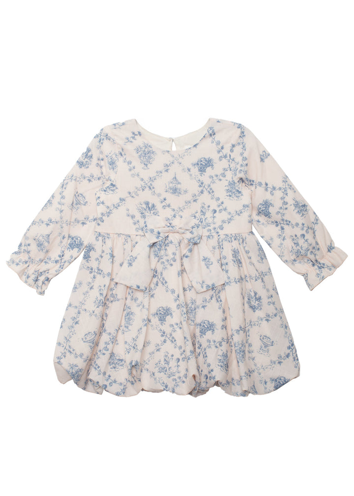 MABEL & HONEY NIÑA VESTIDO WHITE/BLUE PRINCESS