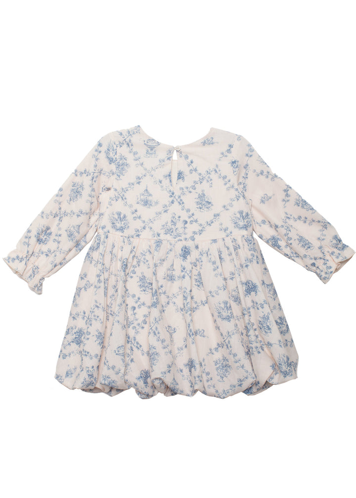 MABEL & HONEY NIÑA VESTIDO WHITE/BLUE PRINCESS
