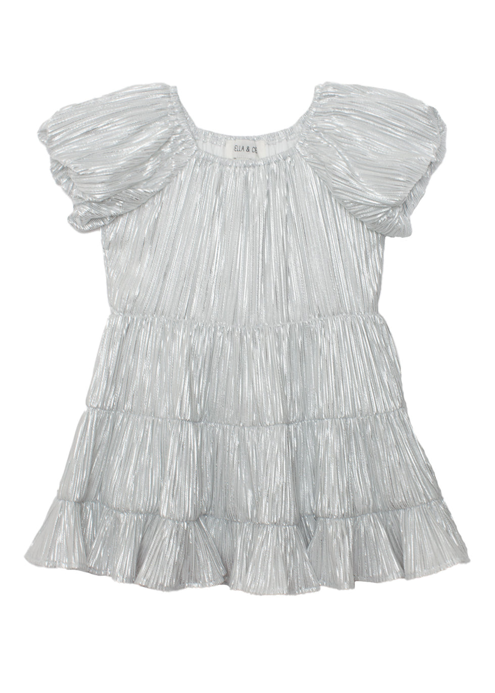 ISOBELLA & CHLOE NIÑA VESTIDO GREY SPARKLE & SPIN