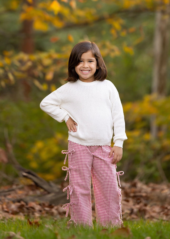 MABEL & HONEY NIÑA PANTALON PINK BOW TASTIC