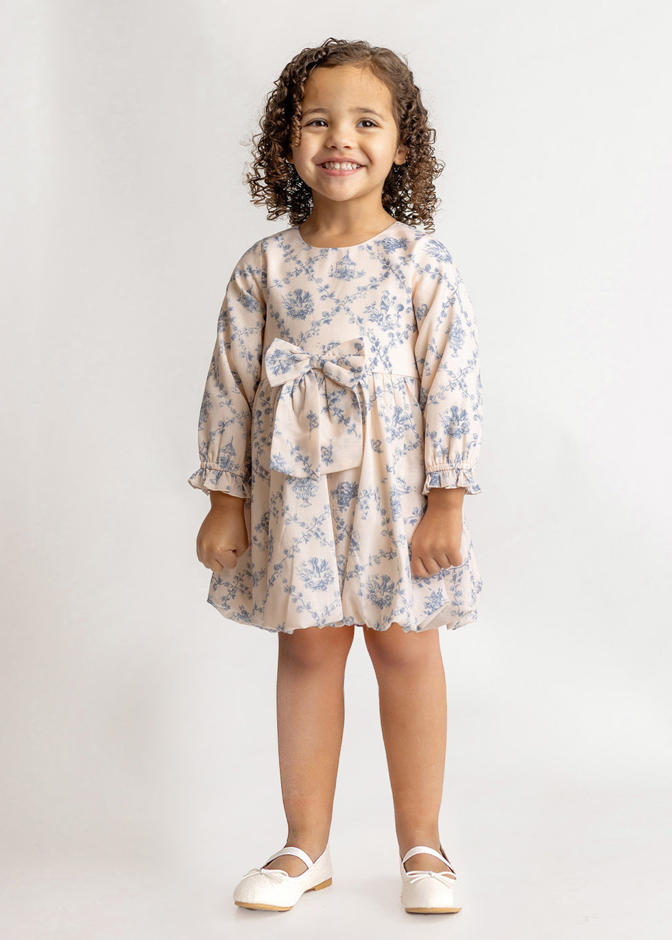 MABEL & HONEY NIÑA VESTIDO WHITE/BLUE PRINCESS
