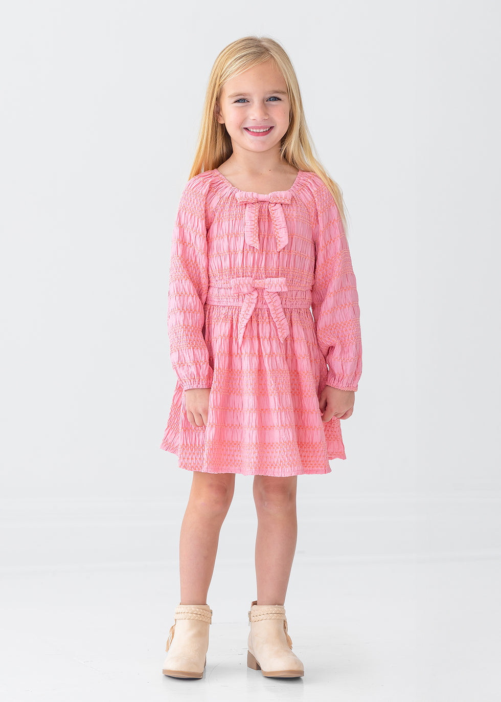 MABEL & HONEY NIÑA VESTIDO PINK WATERMELON LEMONADE