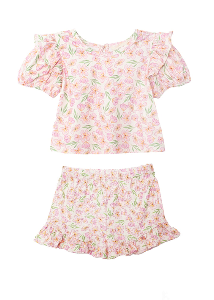 MABEL &amp; HONEY NIÑA CONJ. DE FALDA WILD SAVANNA PINK
