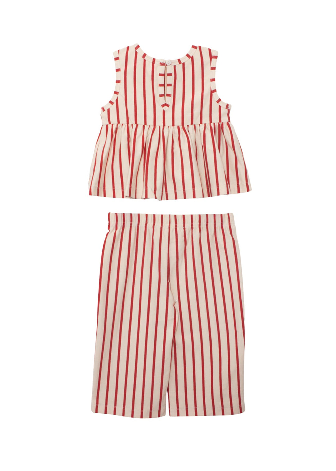 MABEL &amp; HONEY NIÑA VESTIDO TERRACOTTA STRIPE RED