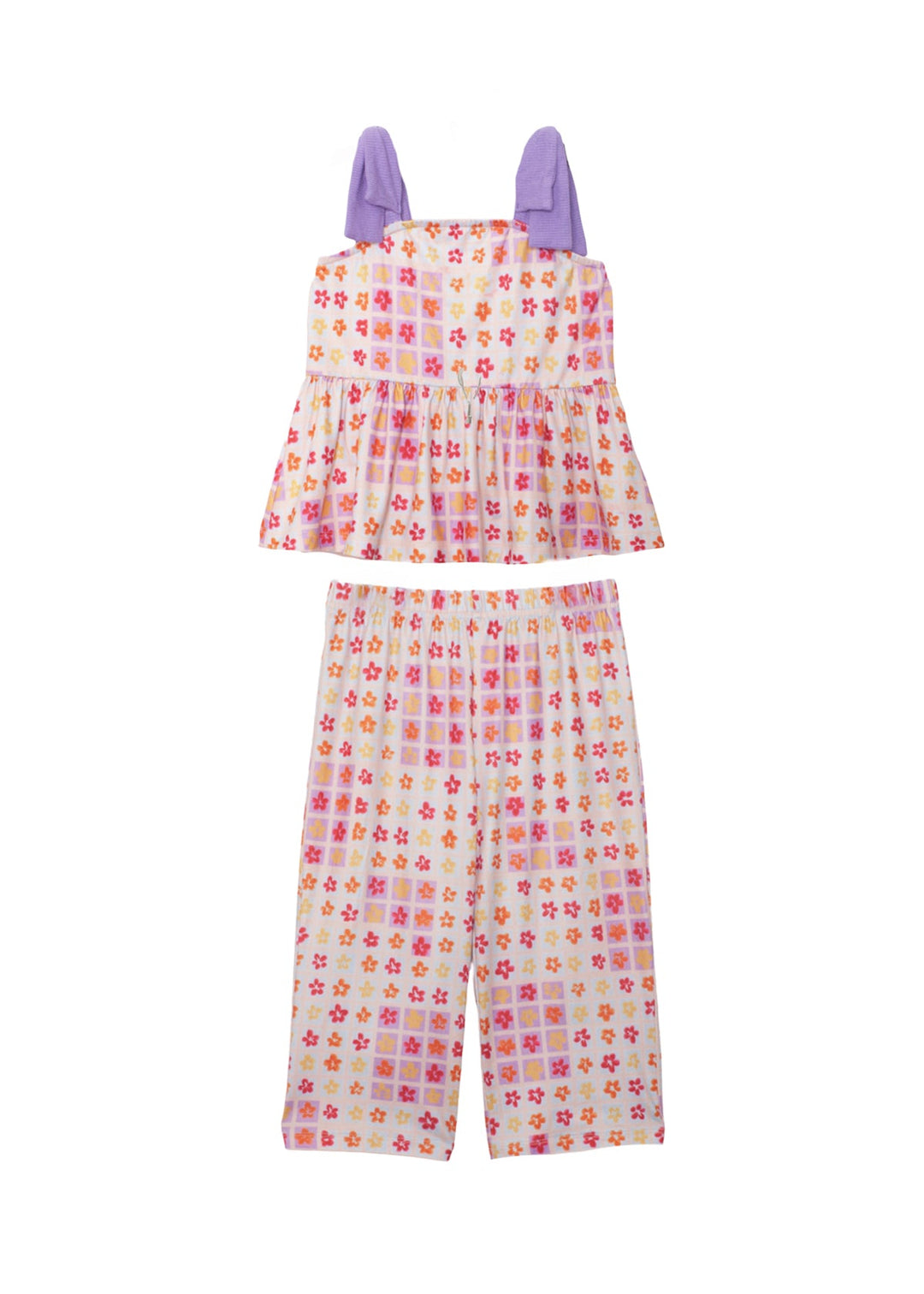 MABEL &amp; HONEY NIÑA CONJ. DE PANTALON PETAL POWER PURPLE