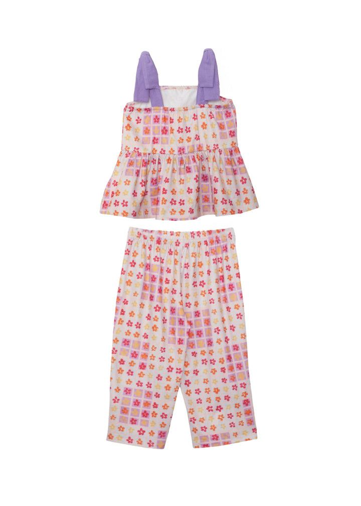 MABEL &amp; HONEY NIÑA CONJ. DE PANTALON PETAL POWER PURPLE