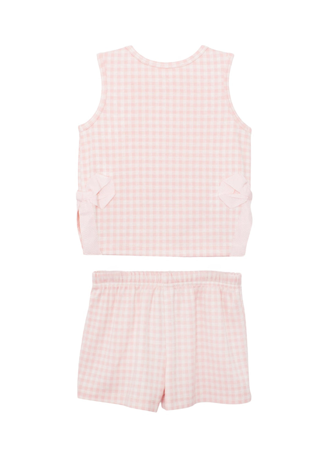 MABEL &amp; HONEY NIÑA CONJ. DE SHORT PINK PLAID PERFECTION PINK