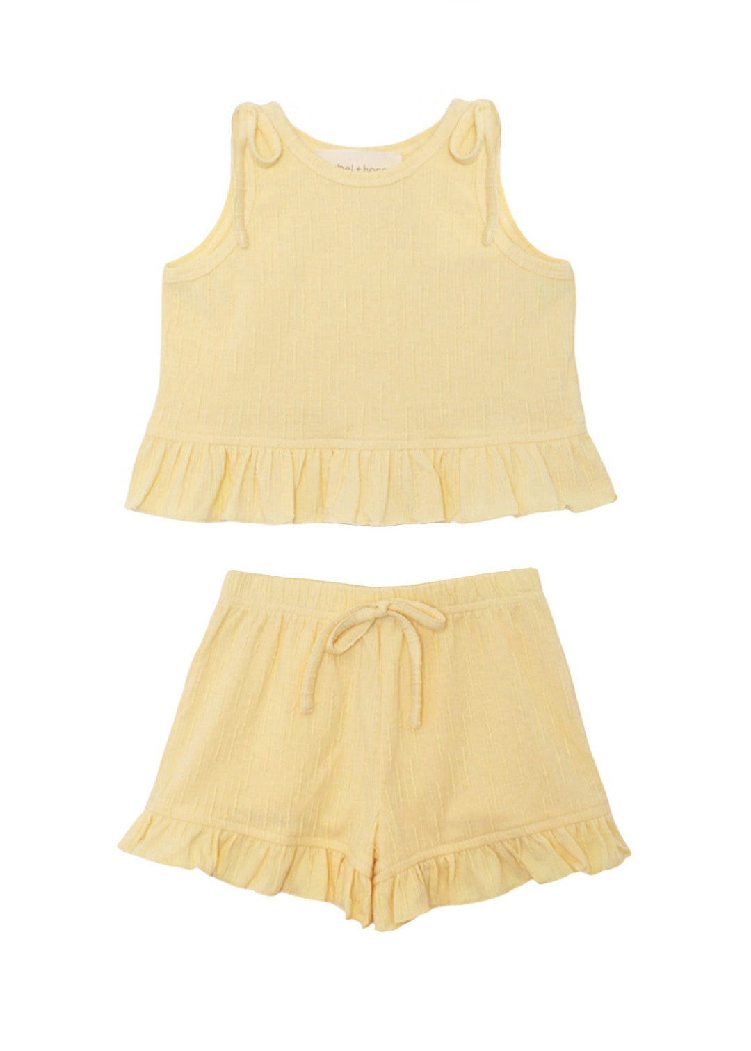 MABEL &amp; HONEY NIÑA CONJ. DE SHORT SONNY YELLOW