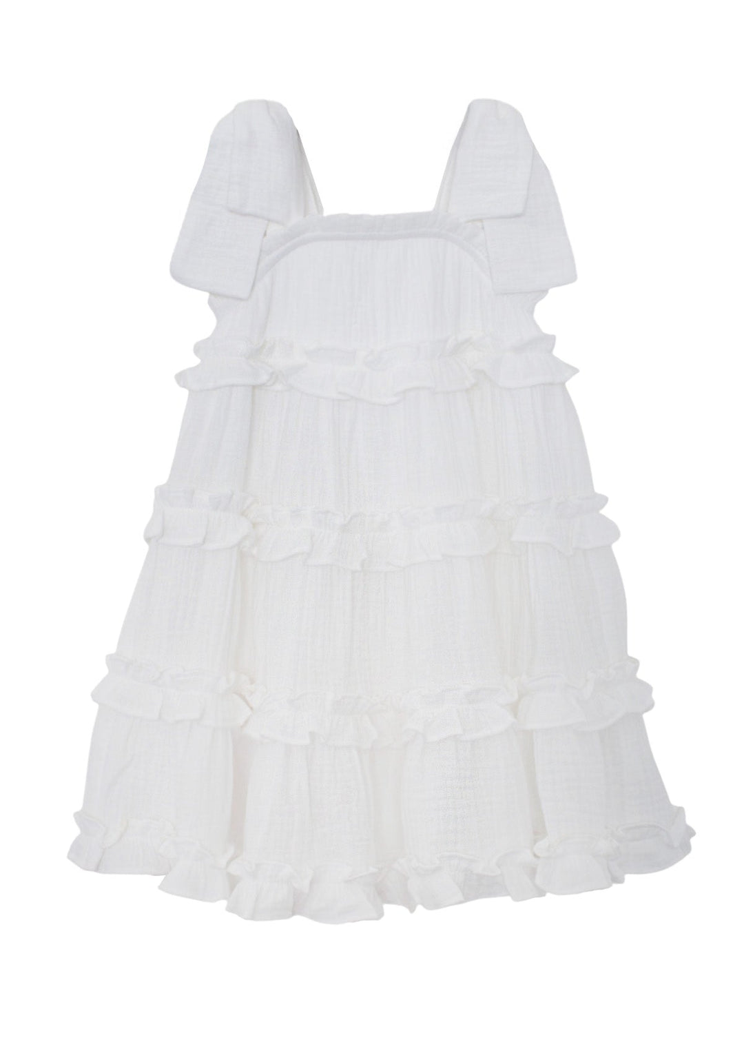 MABEL &amp; HONEY NIÑA VESTIDO BIRDS OF A FEATHER WHITE