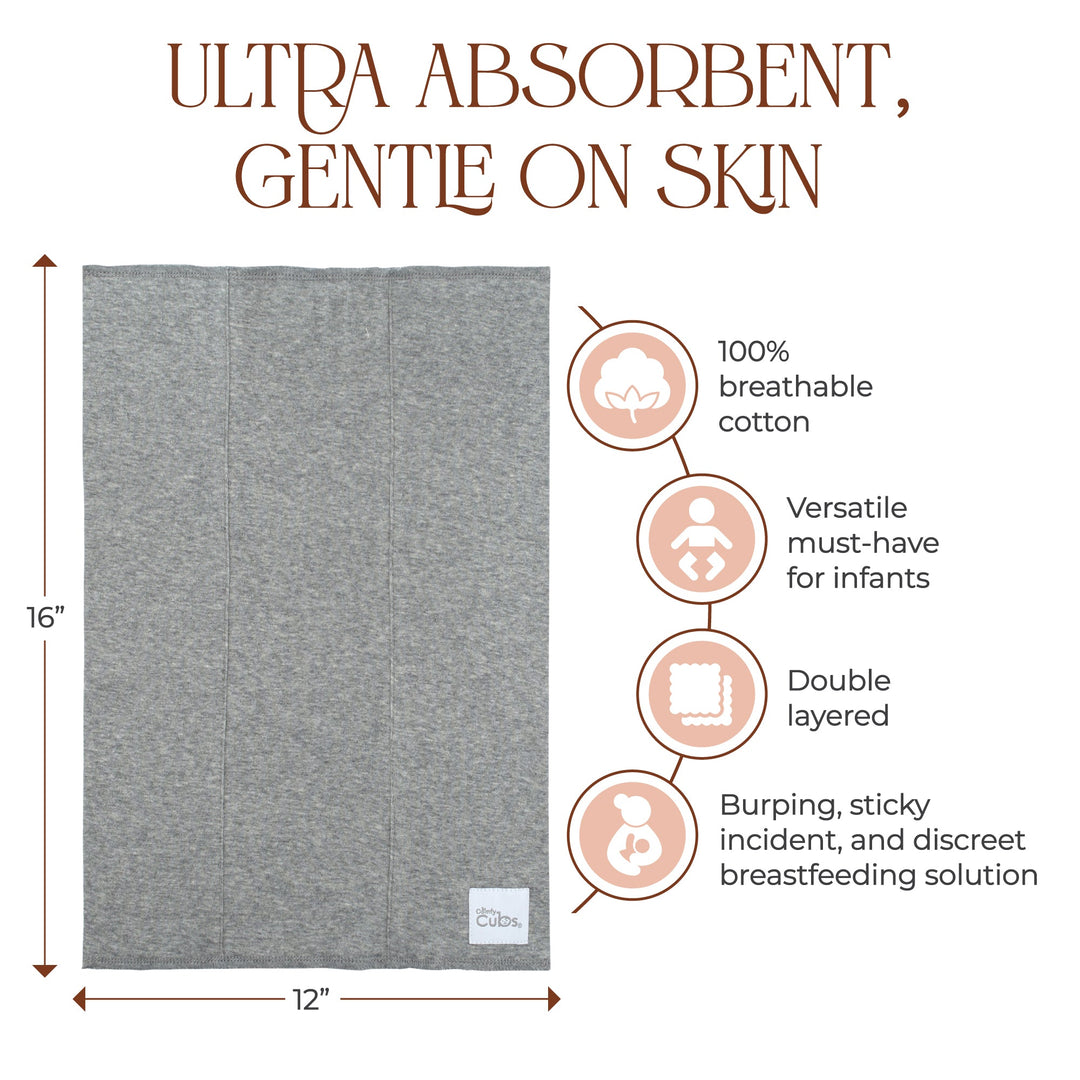 COMFY CUBS BEBE NIÑO SACAGASES COTTON GREY 6PK