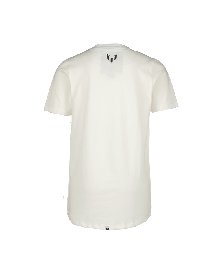 MESSI NIÑO TSHIRT LOGO MESSI REAL WHITE