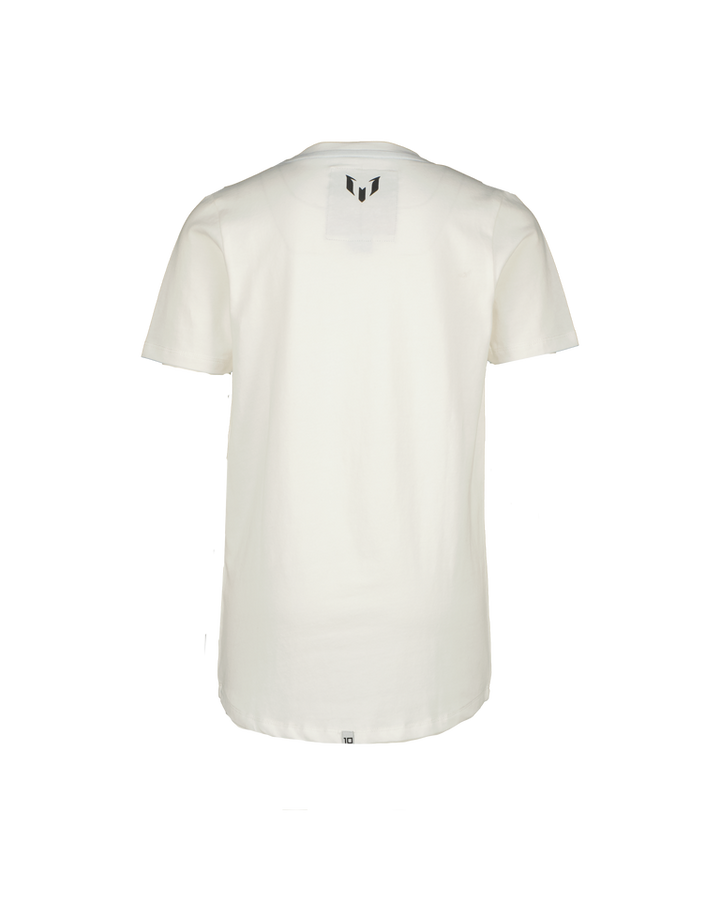 MESSI NIÑO TSHIRT LOGO MESSI REAL WHITE