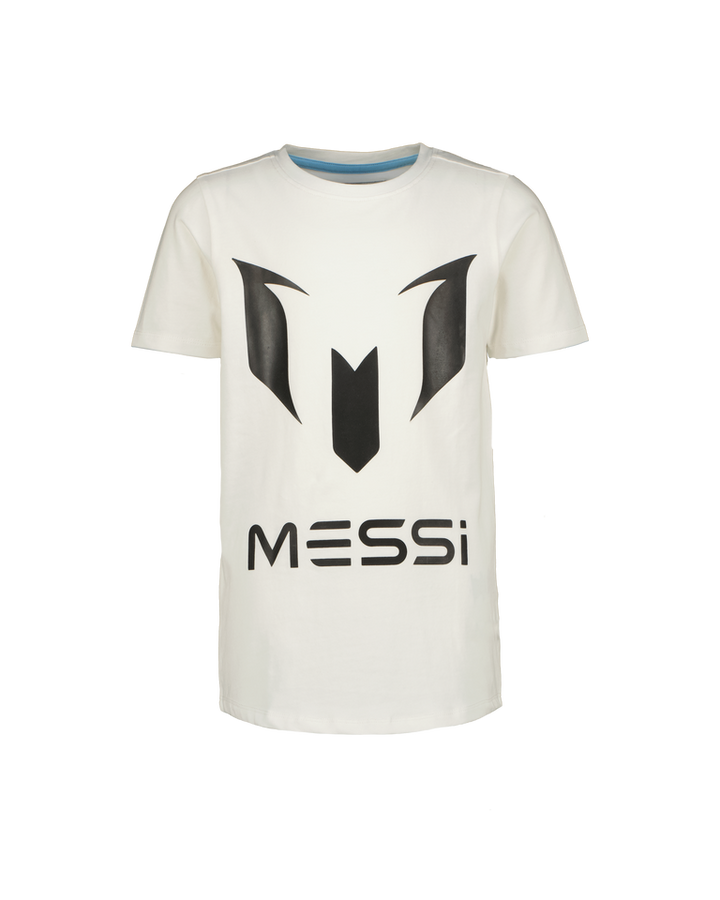 MESSI NIÑO TSHIRT LOGO MESSI REAL WHITE