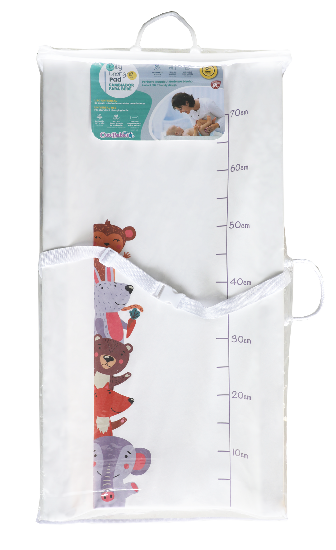 CUTEBABIES CAMBIADOR PARA BEBÉ PVC BLANCO