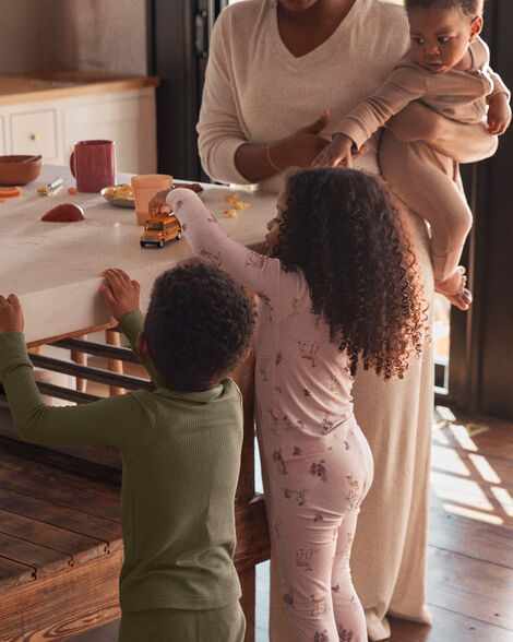 CARTERS NIÑA PIJAMA PURELYSOFT URELYSOFT PINK WOODLAND PRINT