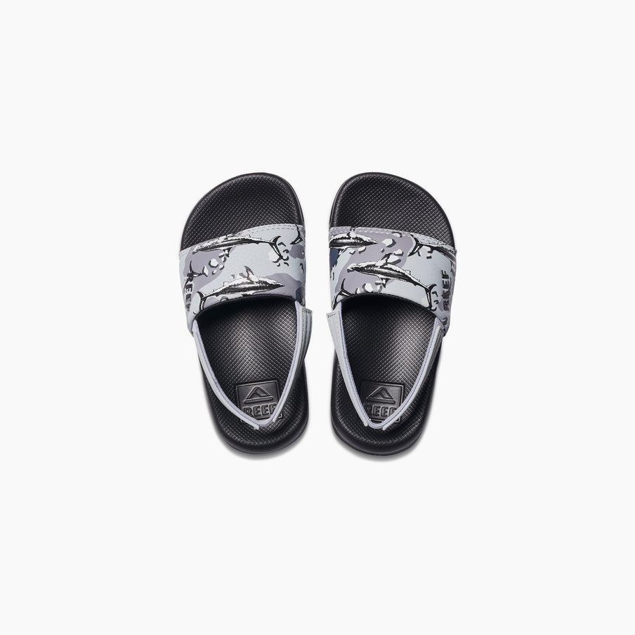 REEF BEBE NIÑO CHANCLETA ONE SLIDE GREY CAMO SHARK