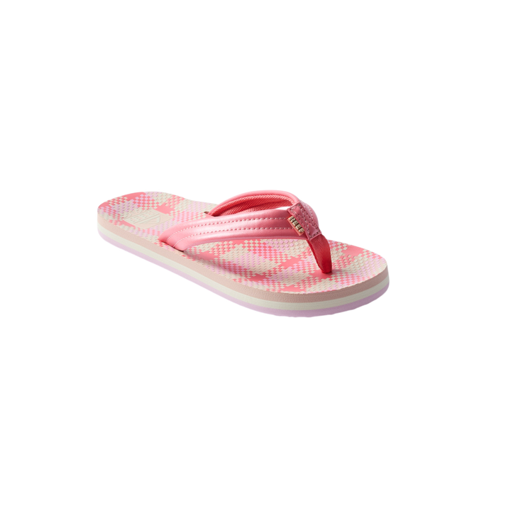 REEF NIÑA CHANCLETA AHI PINK PLAID