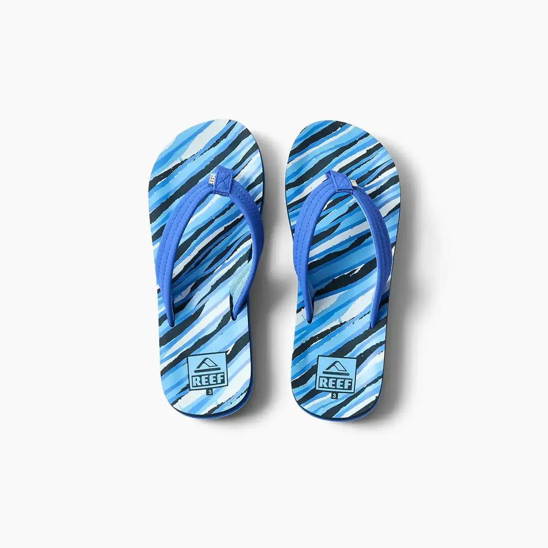 REEF NIÑO CHANCLETA LITTLE AHI ROYAL STRIPE