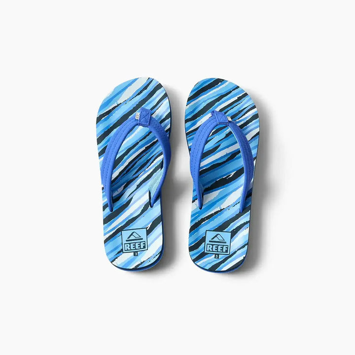 REEF NIÑO CHANCLETA LITTLE AHI ROYAL STRIPE