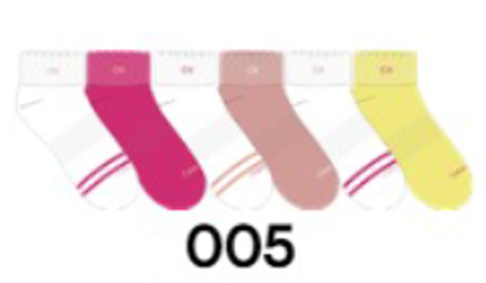 Calvin Klein Media Scallop Edge Quarter White Multi 6pk para Niño