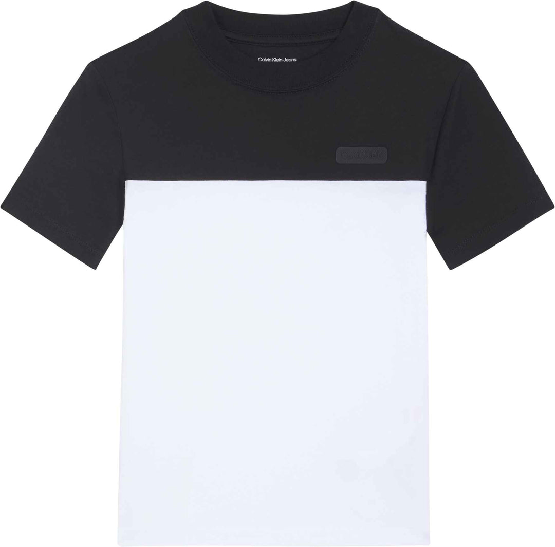 Calvin Klein Tshirt Colorblock Black para Niño