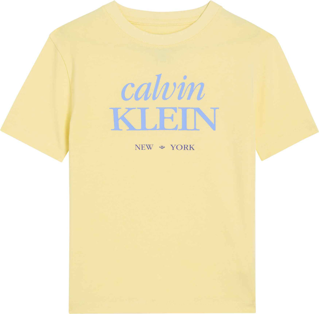 Calvin Klein Tshirt Logo Ss French Vanilla para Niño