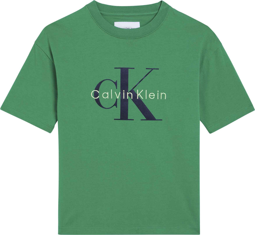 Calvin Klein Tshirt Mongram Logo Ss Lush Meadow para Niño