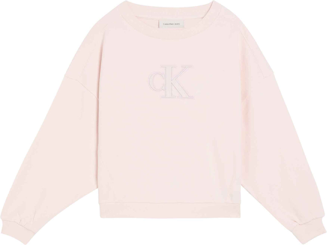 Calvin Klein Tshirt Ck Crewneck Sweatshi Pearl para Niña